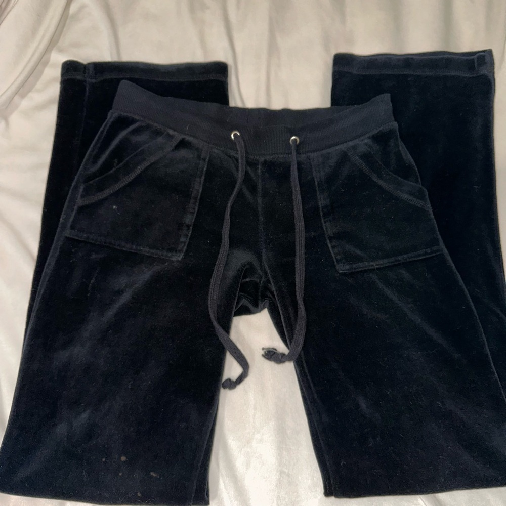 LARA Black Velour Pants